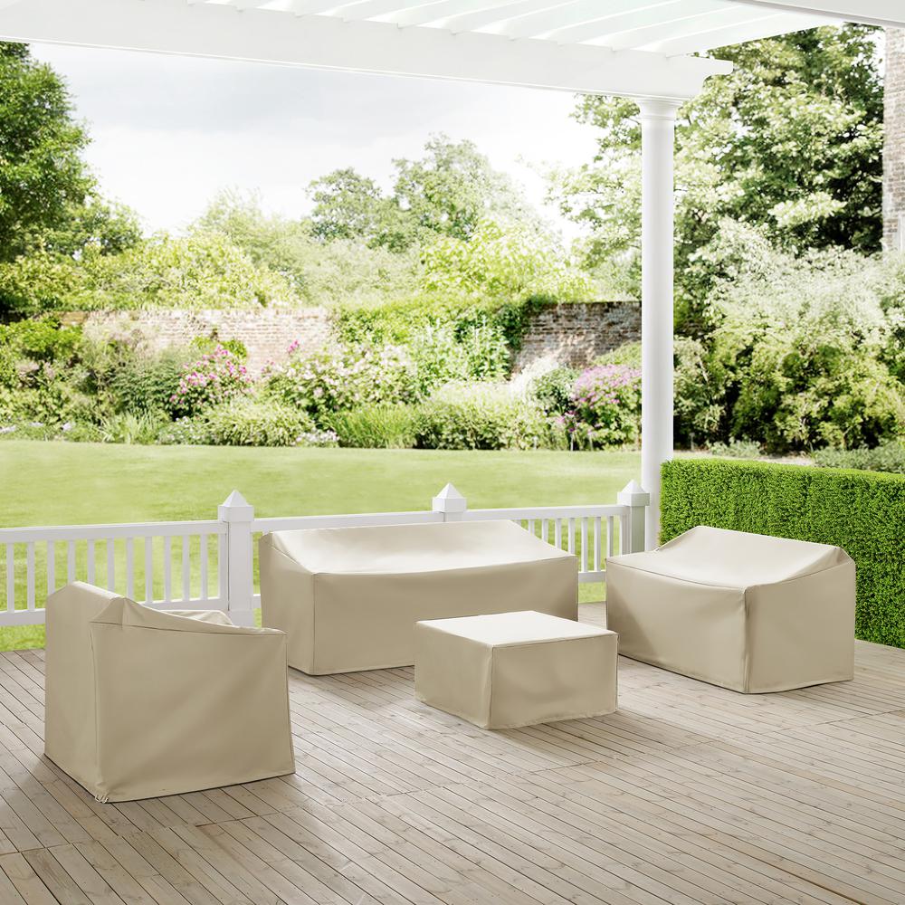 4Pc Outdoor Sectional Furniture Cover Set