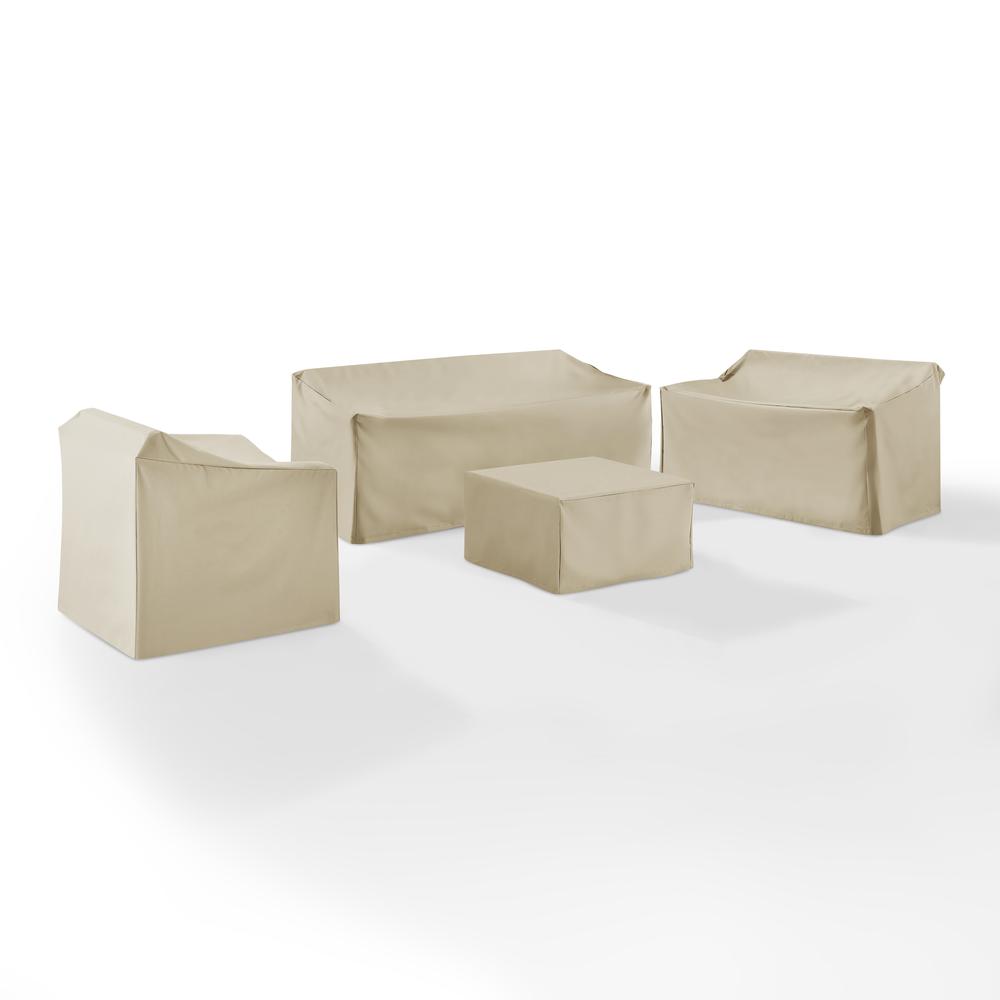 4Pc Outdoor Sectional Furniture Cover Set