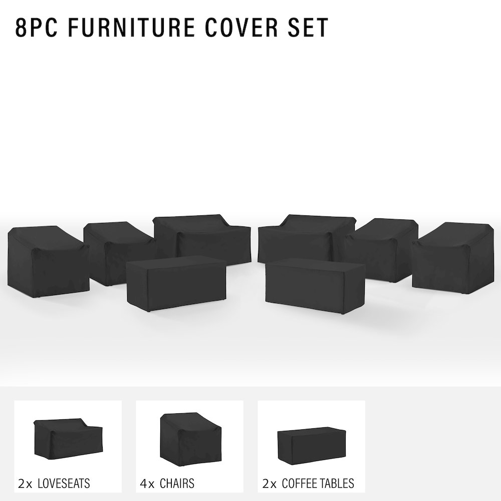 8Pc Outdoor Furniture Cover Set