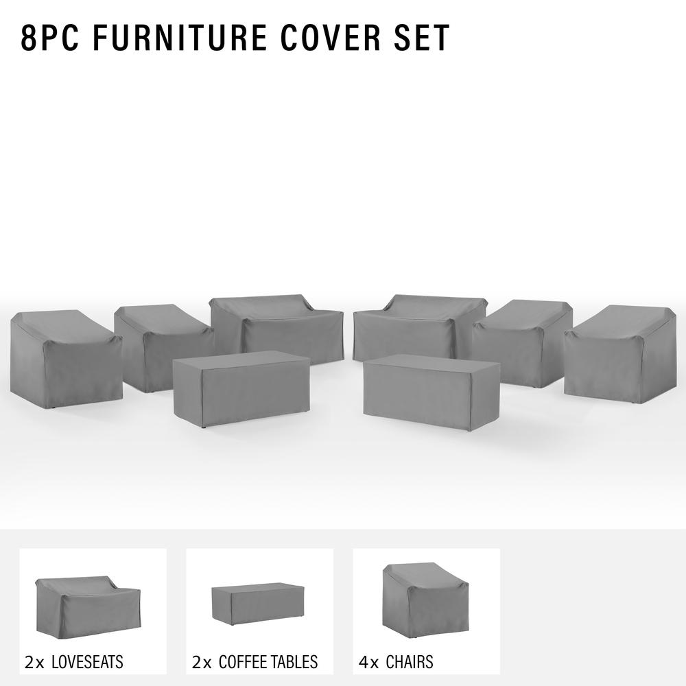 8Pc Outdoor Furniture Cover Set