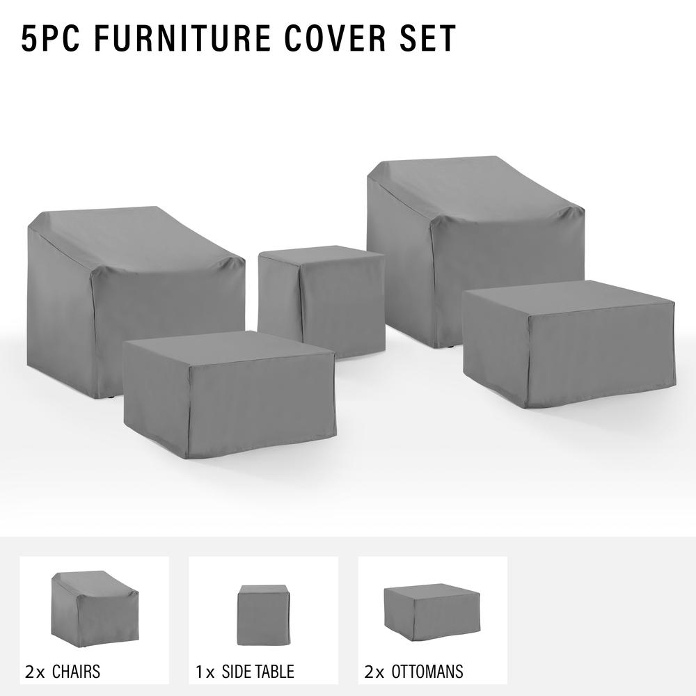 5Pc Outdoor Furniture Cover Set