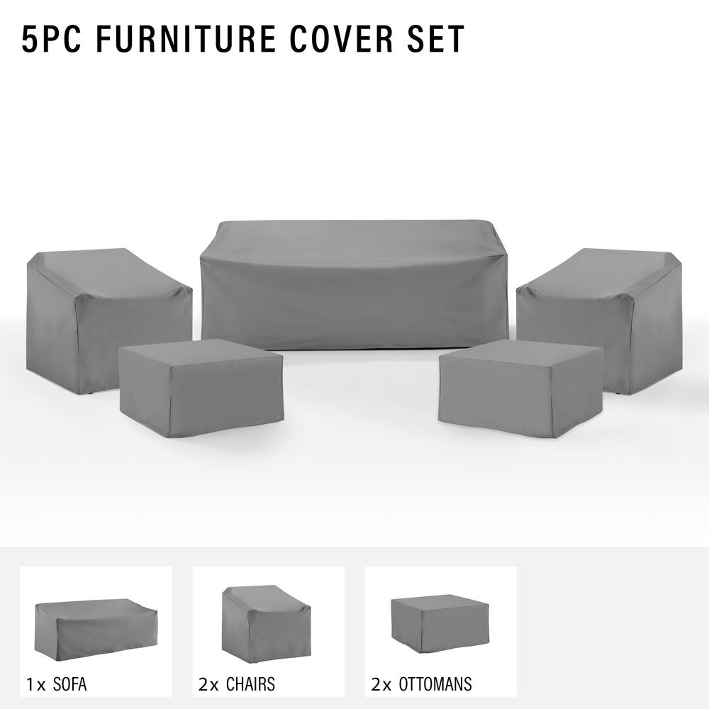 5Pc Outdoor Furniture Cover Set