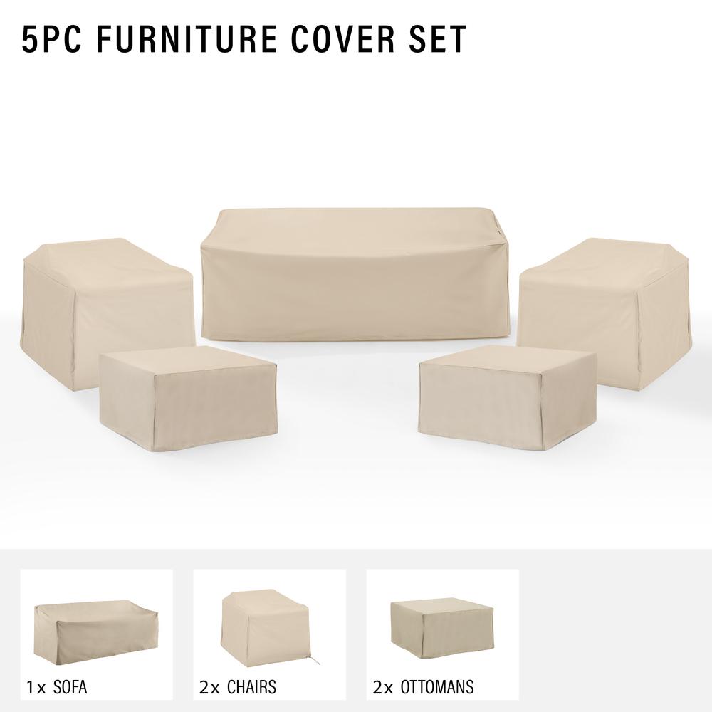 5Pc Outdoor Furniture Cover Set