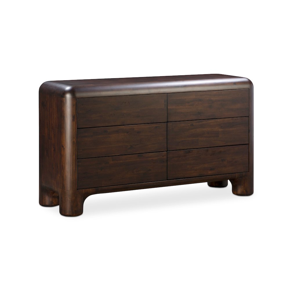 Rowan 6 Drawer Dresser Dark Brown
