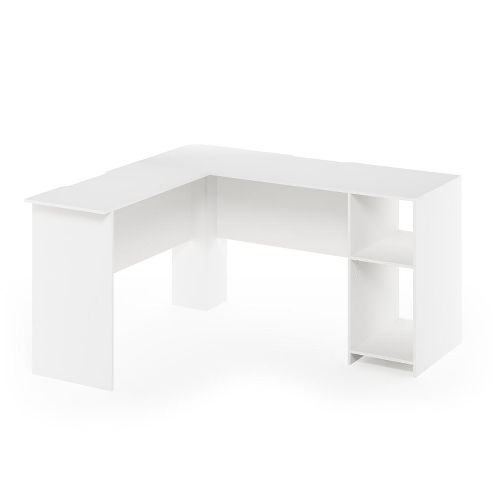 Furinno Indo L-Shaped Desk with Bookshelves