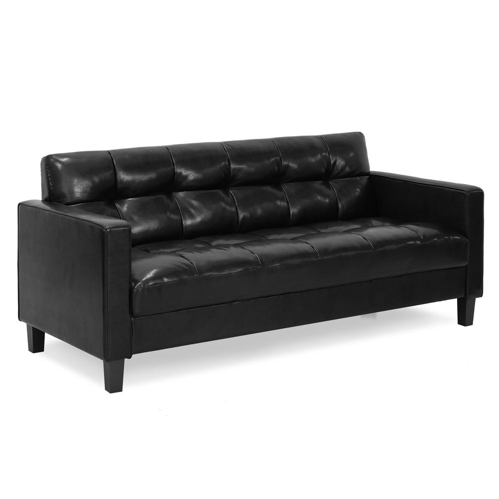 Furinno Brive Contemporary Tufted 3-Seater Sofa