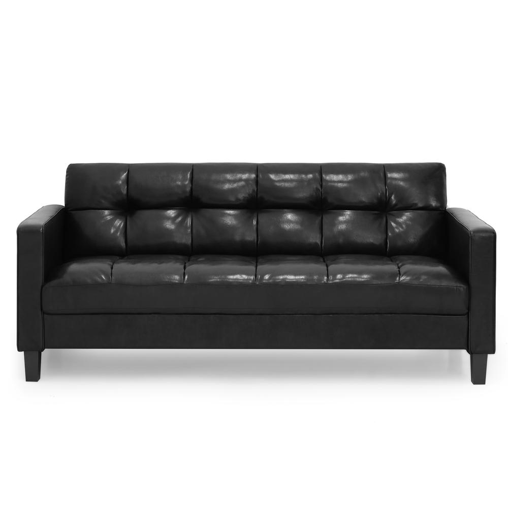 Furinno Brive Contemporary Tufted 3-Seater Sofa