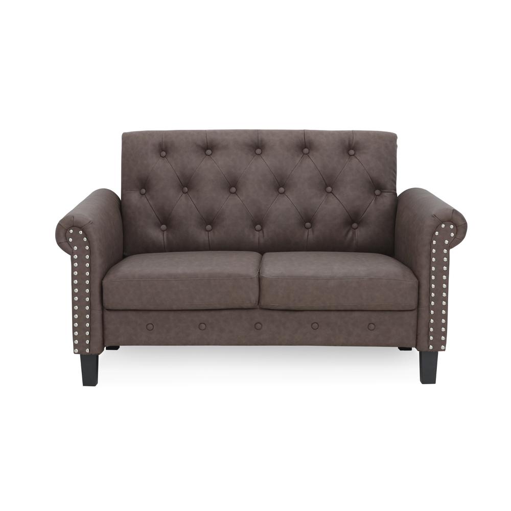 Furinno Bastia Vintage Button Tufted Loveseat