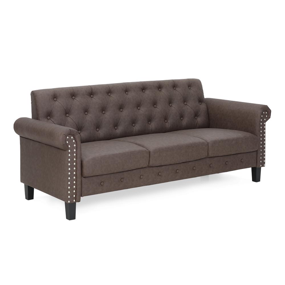 Furinno Bastia Vintage Button Tufted 3-Seater Sofa