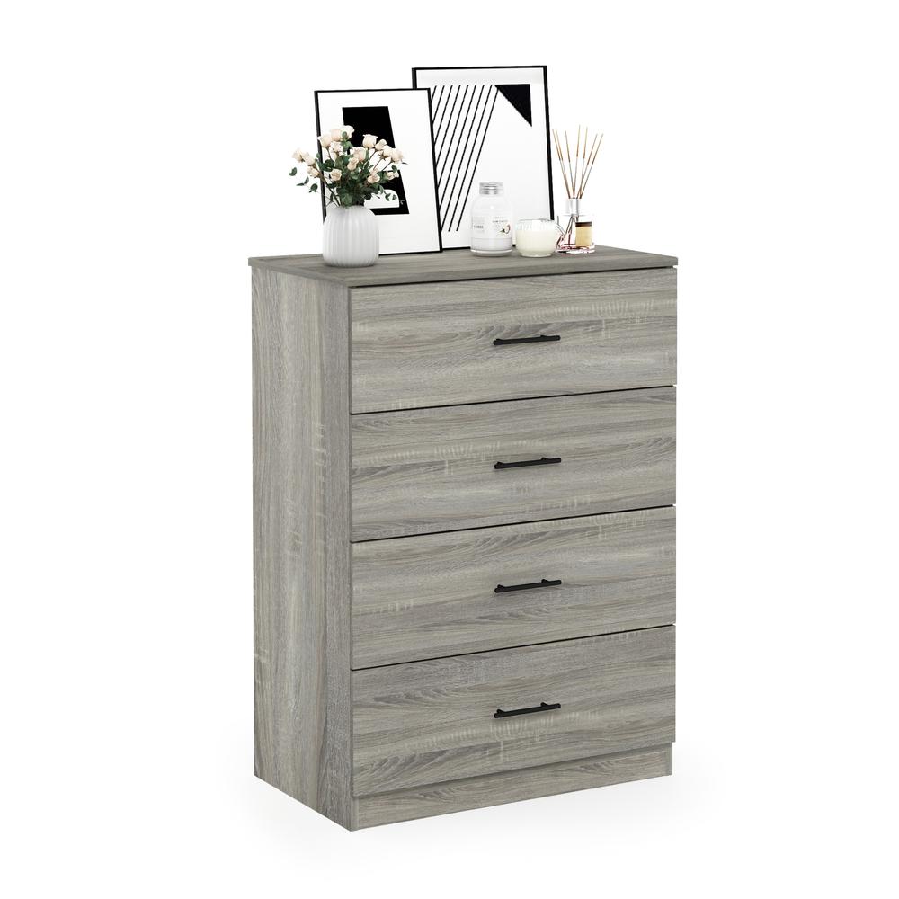 Furinno Tidur Simple Design 4-Drawer Dresser with Handle
