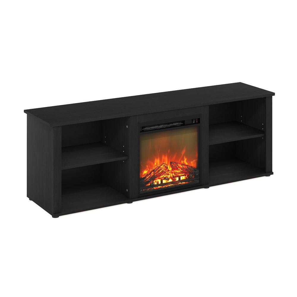 Furinno Classic 70 Inch TV Stand with Fireplace
