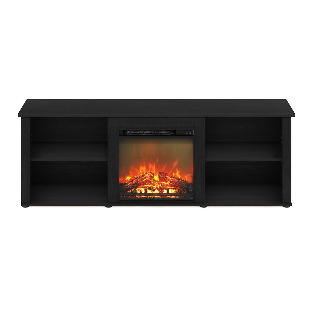 Furinno Classic 70 Inch TV Stand with Fireplace