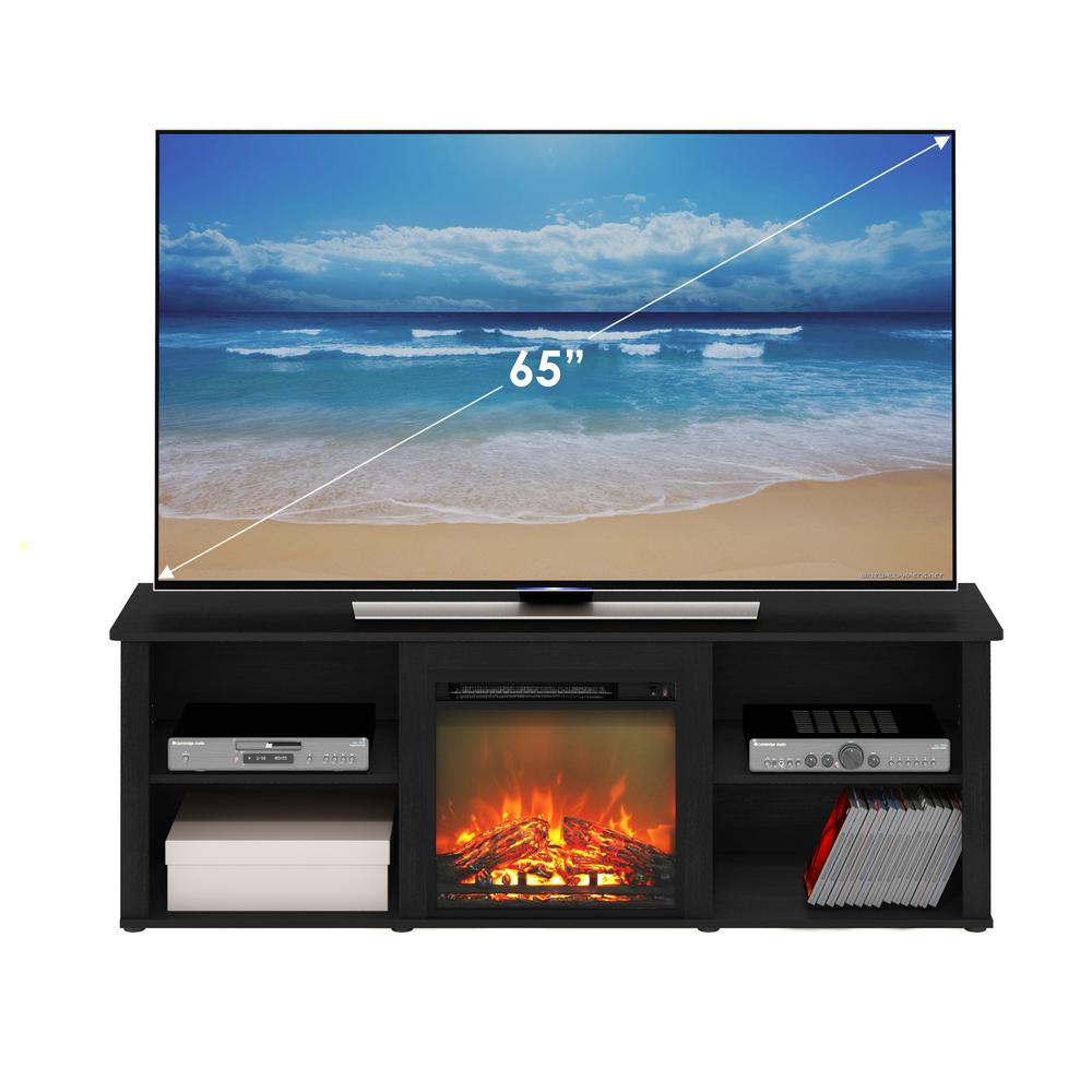 Furinno Classic 70 Inch TV Stand with Fireplace