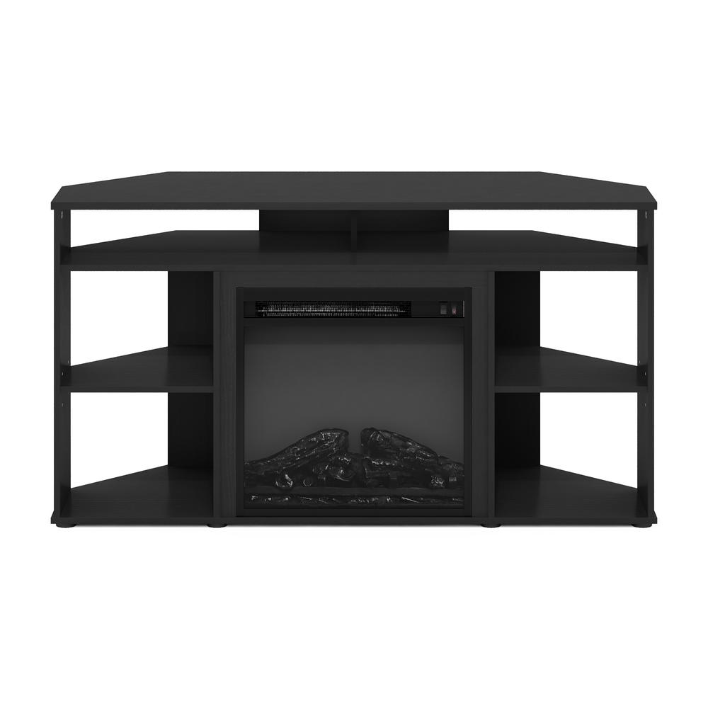 Furinno Jensen Corner TV Stand with Fireplace for TV up to 55 Inches