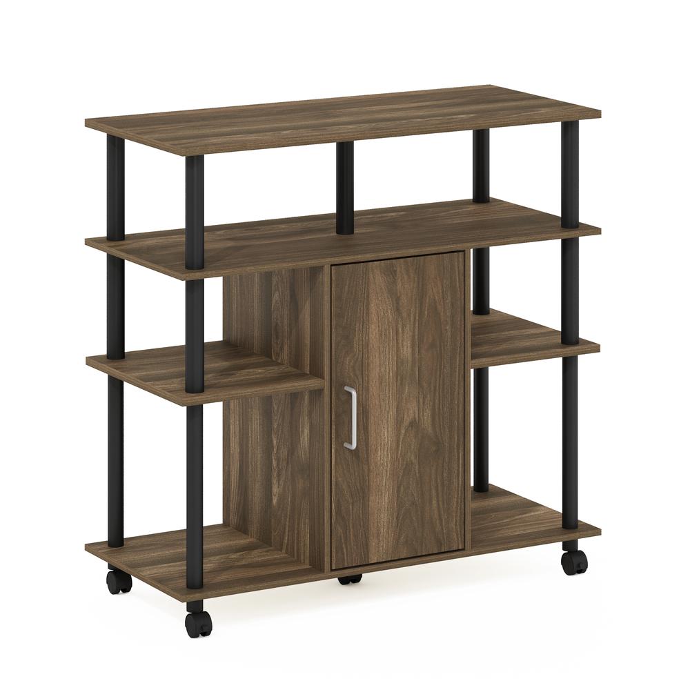 Furinno Helena 4-Tier Utility Kitchen Island and Storage Cart on wheels