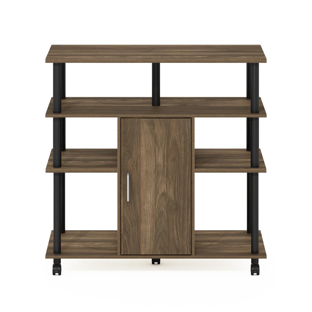 Furinno Helena 4-Tier Utility Kitchen Island and Storage Cart on wheels