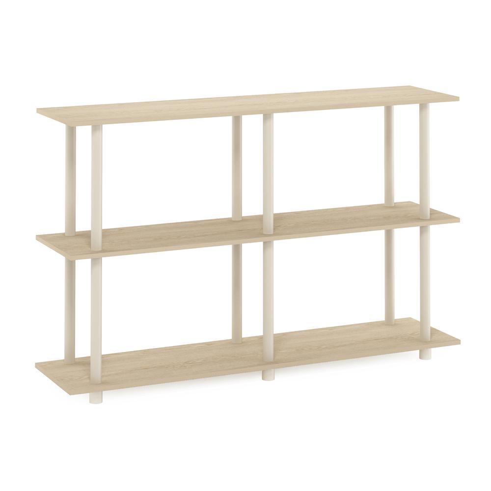 Furinno Turn-N-Tube No Tools 3-Tier Modern Rectangle Side Display Rack