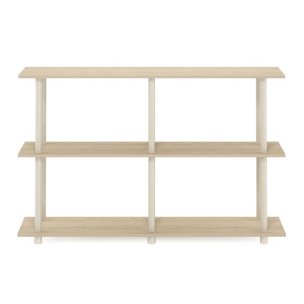 Furinno Turn-N-Tube No Tools 3-Tier Modern Rectangle Side Display Rack