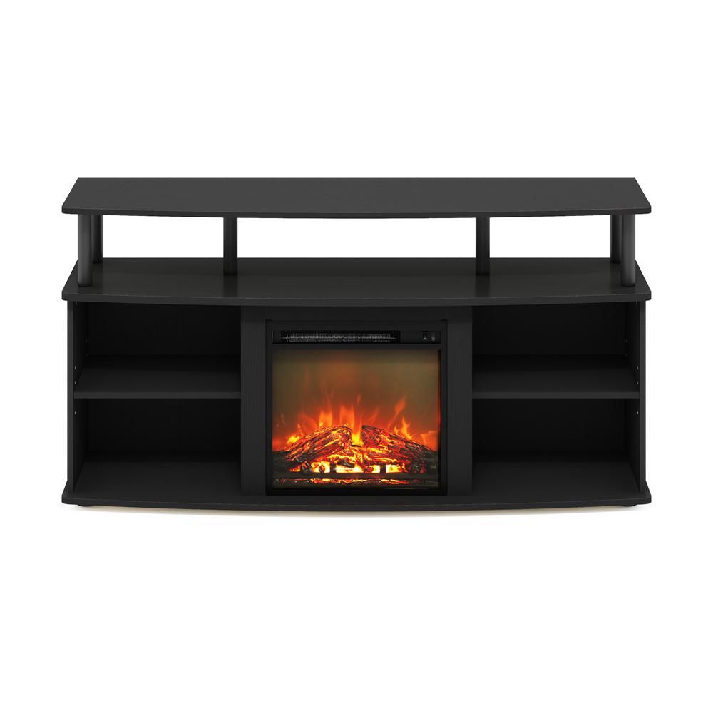 Open Shelving Storage Fireplace Entertainment Center for TV up to 55 Inch