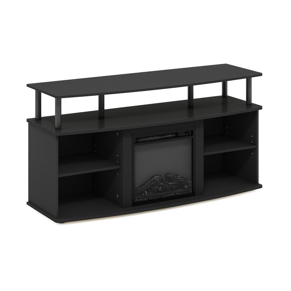 Open Shelving Storage Fireplace Entertainment Center for TV up to 55 Inch