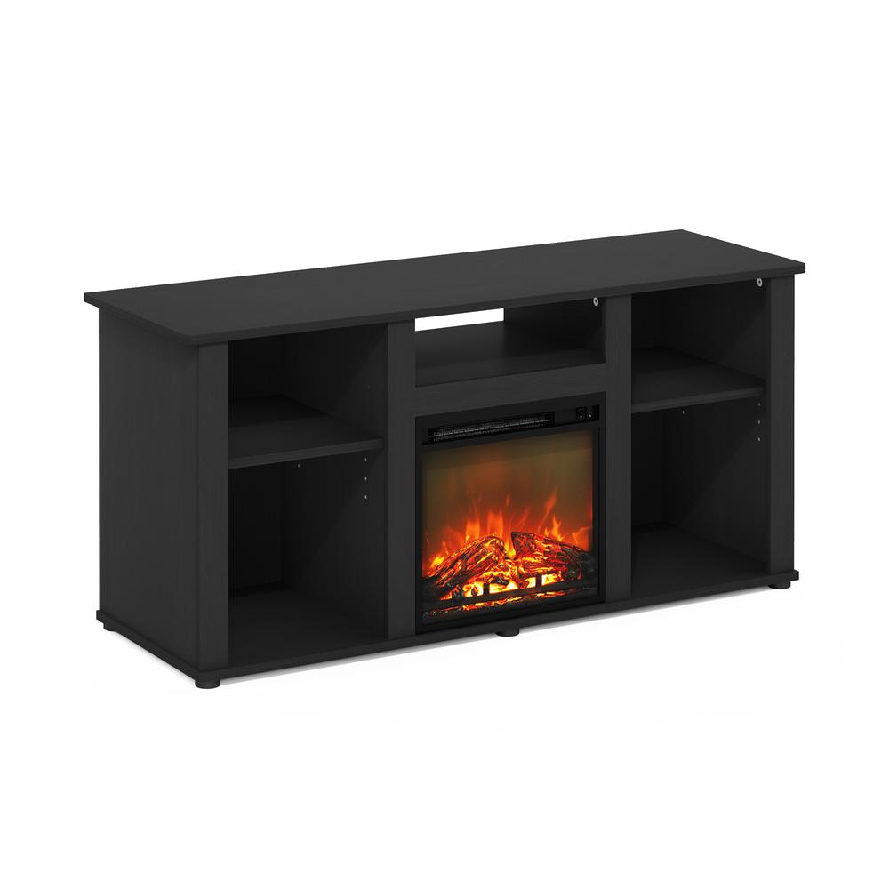 Fireplace TV Entertainment Center with Open Storage Compartment for TV up to 55″