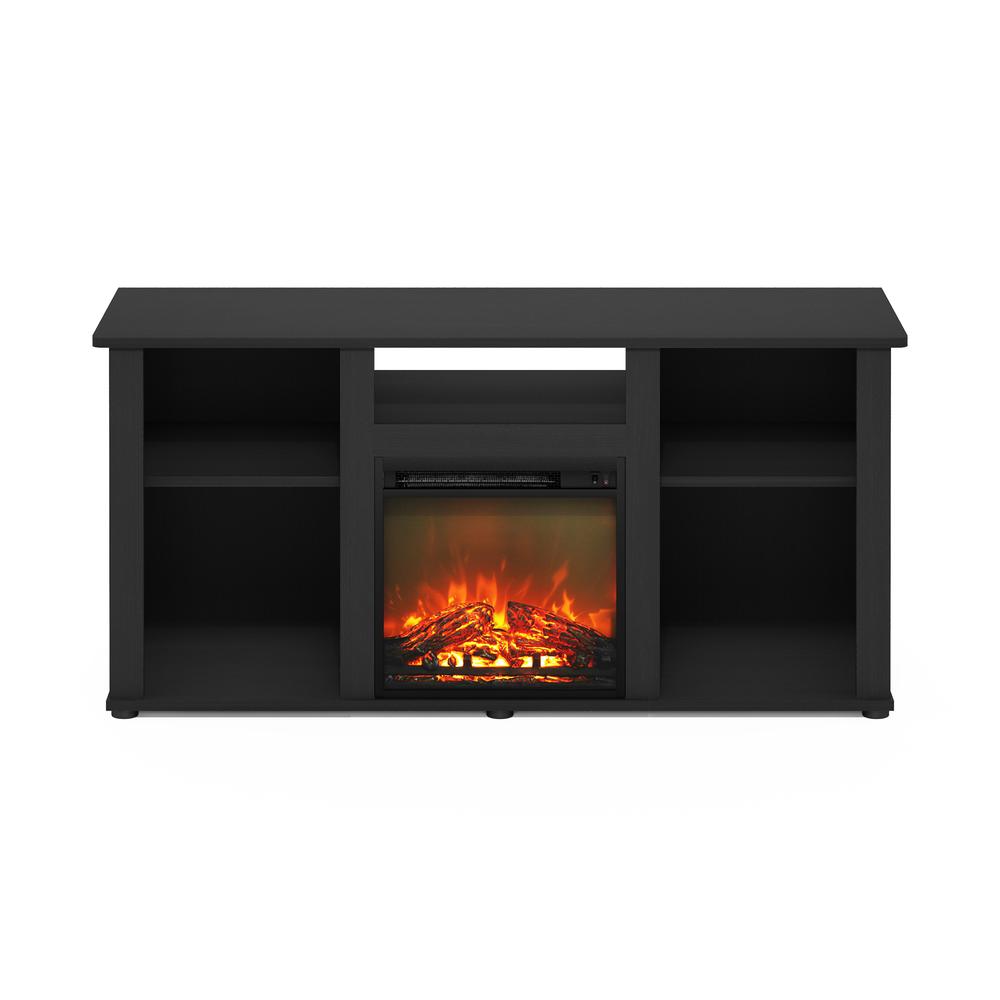 Fireplace TV Entertainment Center with Open Storage Compartment for TV up to 55″
