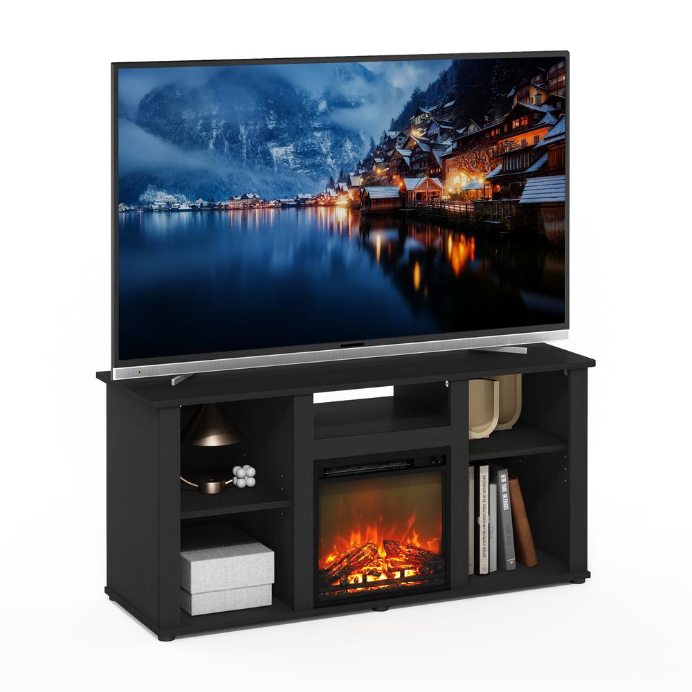 Fireplace TV Entertainment Center with Open Storage Compartment for TV up to 55″