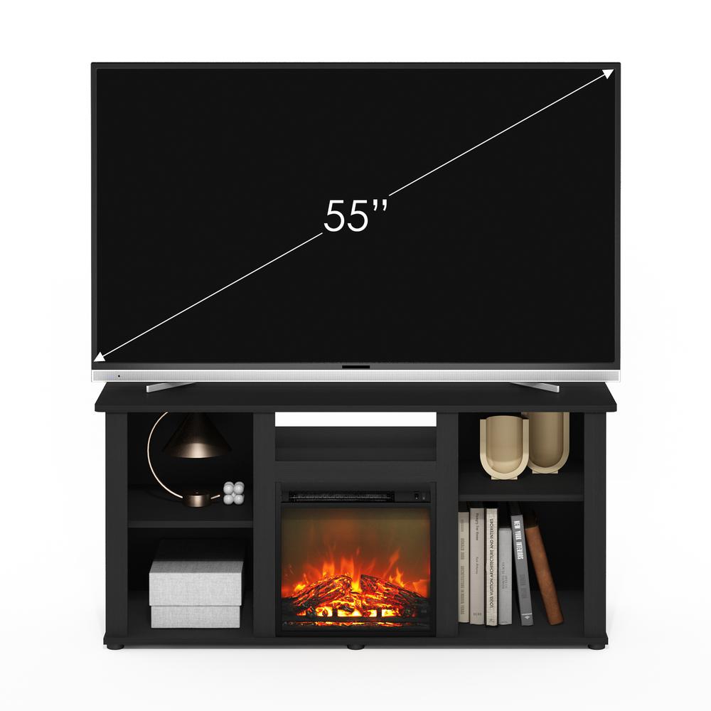Fireplace TV Entertainment Center with Open Storage Compartment for TV up to 55″