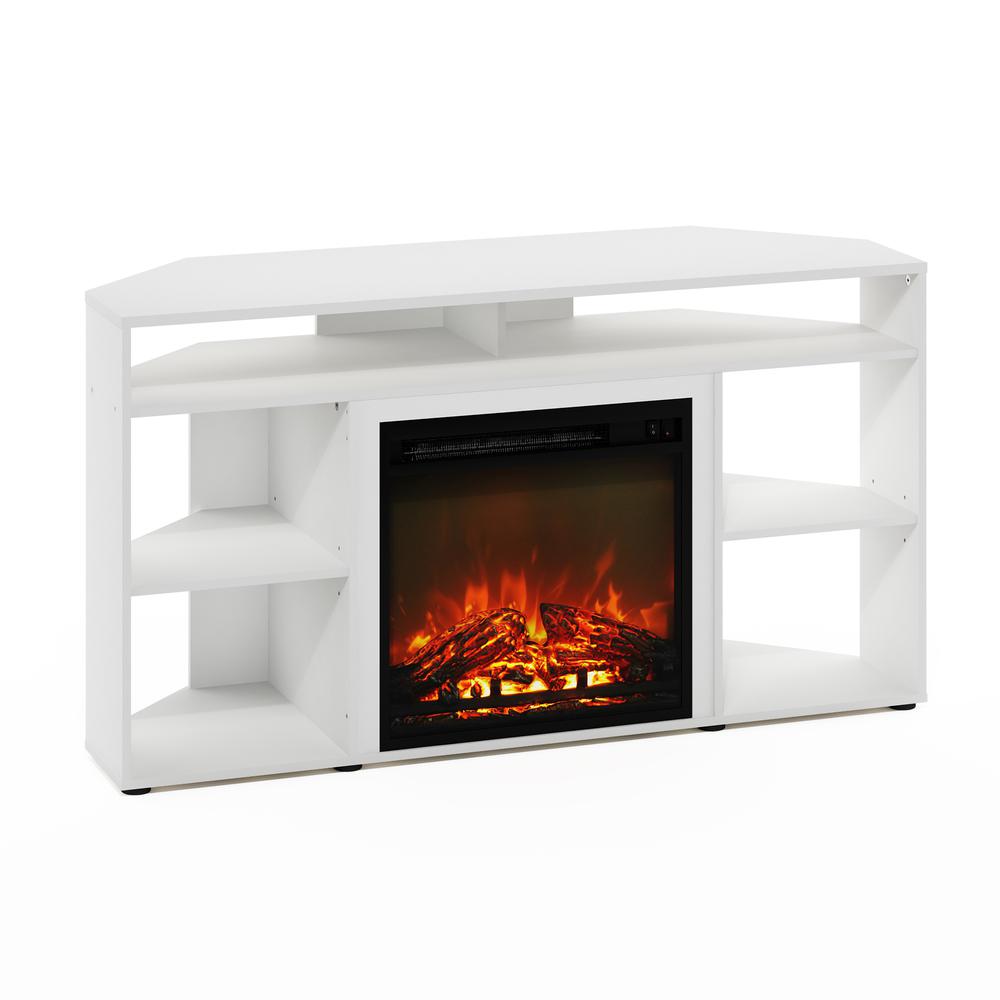 Jensen Corner TV Stand with Fireplace for TV up to 55 Inches