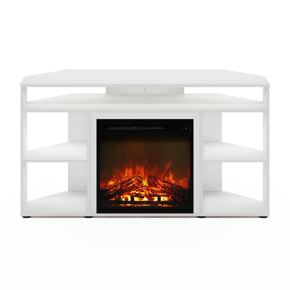 Jensen Corner TV Stand with Fireplace for TV up to 55 Inches