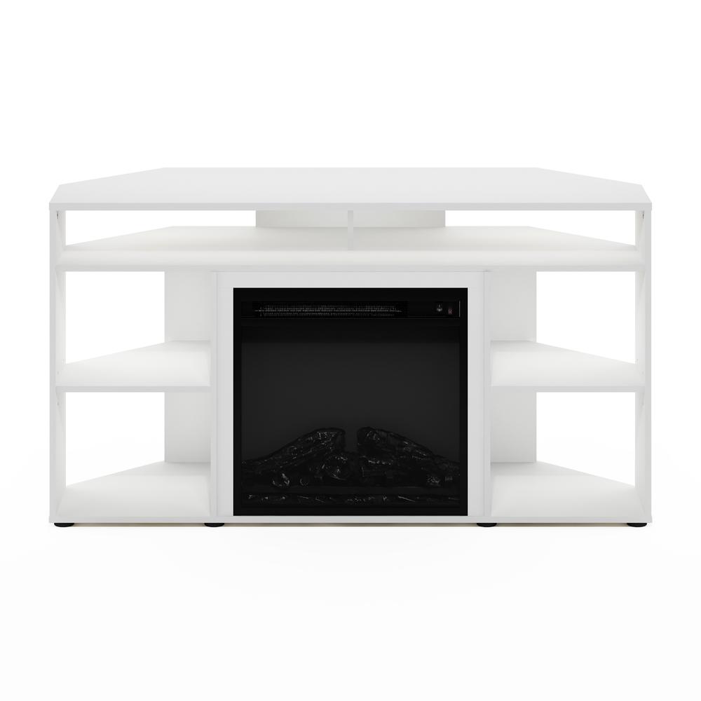 Jensen Corner TV Stand with Fireplace for TV up to 55 Inches