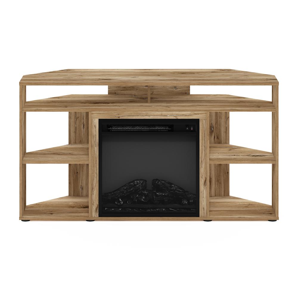 Jensen Corner TV Stand with Fireplace for TV up to 55 Inches