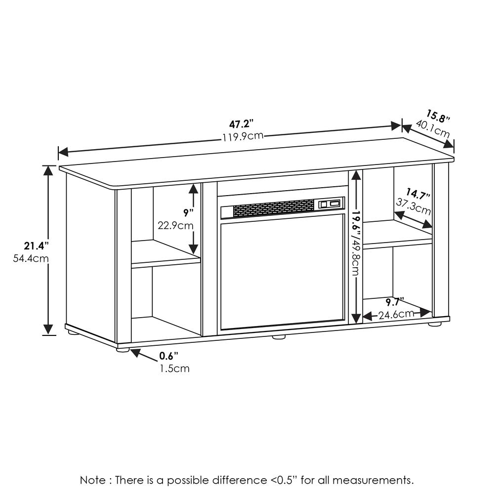 Jensen Entertainment Center TV Stand with Fireplace