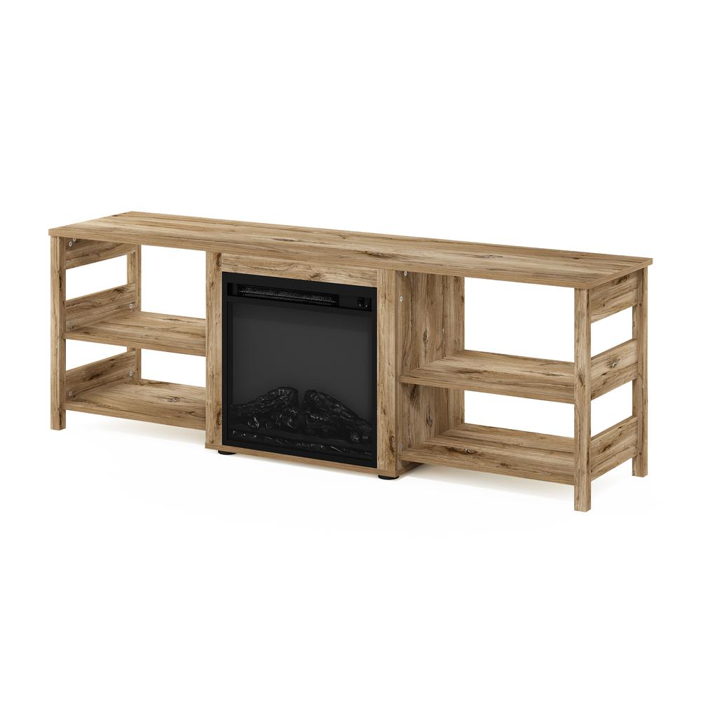 Classic 70 Inch TV Stand with Fireplace