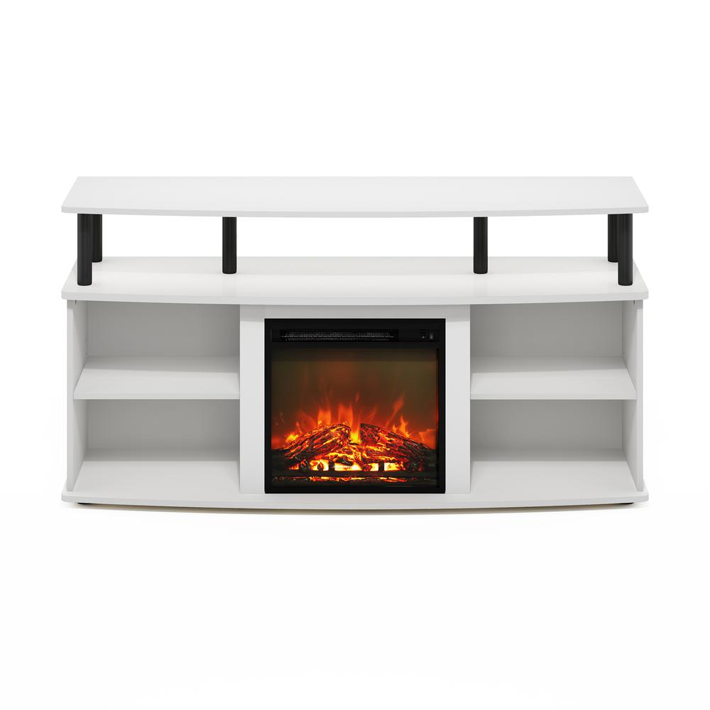 Open Shelving Storage Fireplace Entertainment Center for TV up to 55 Inch