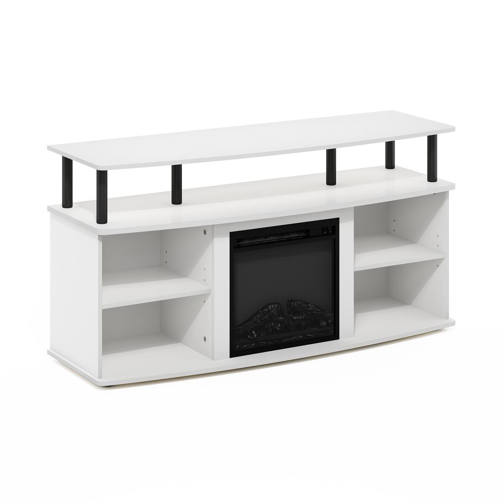 Open Shelving Storage Fireplace Entertainment Center for TV up to 55 Inch
