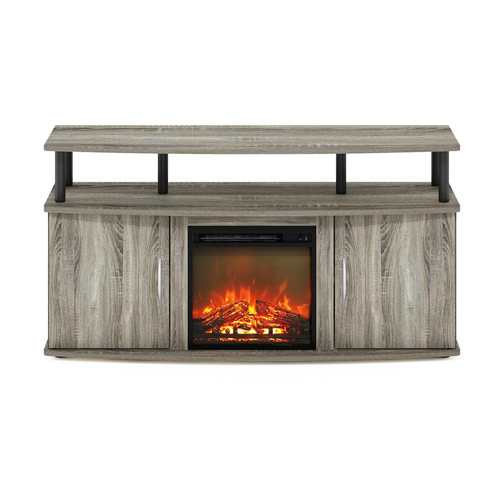 Fireplace Entertainment Center with Doors Storage Cabinet for TV up to 55 Inch