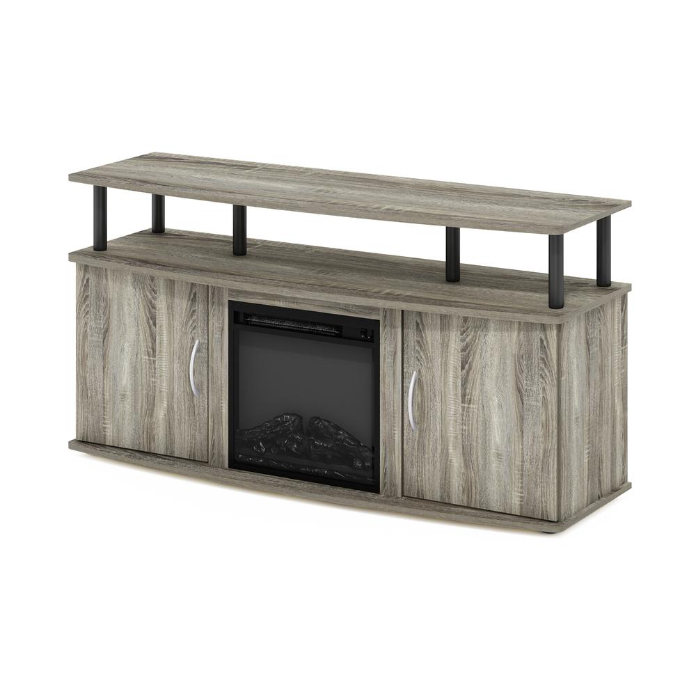 Fireplace Entertainment Center with Doors Storage Cabinet for TV up to 55 Inch