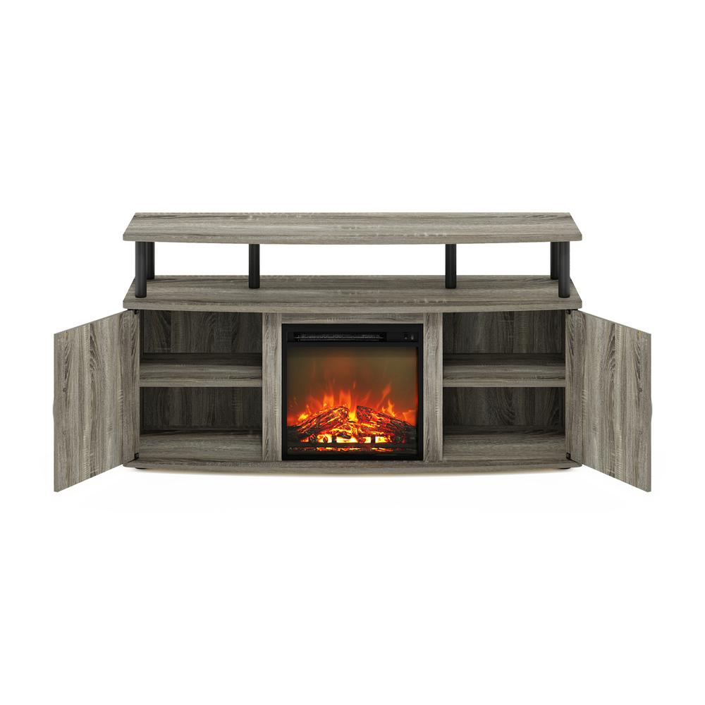 Fireplace Entertainment Center with Doors Storage Cabinet for TV up to 55 Inch