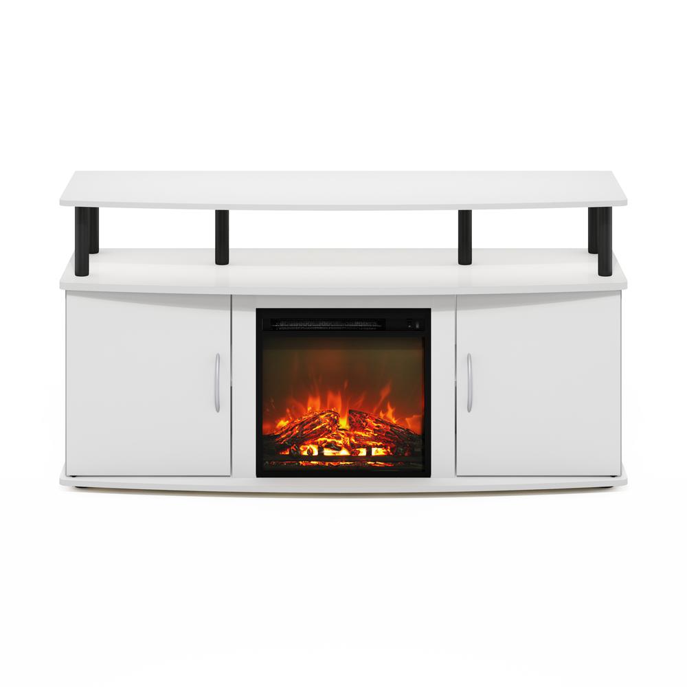Fireplace Entertainment Center with Doors Storage Cabinet for TV up to 55 Inch