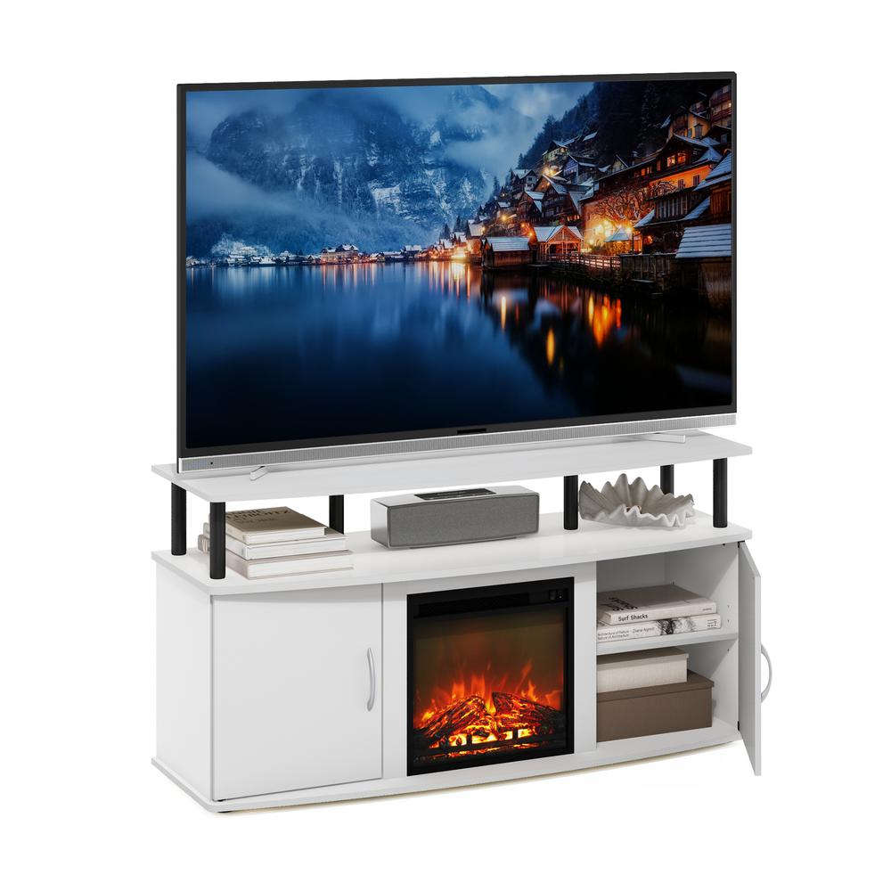 Fireplace Entertainment Center with Doors Storage Cabinet for TV up to 55 Inch
