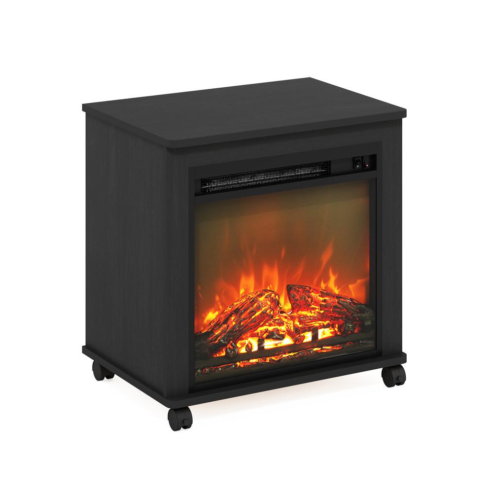 Jensen Electric Fireplace End Table with Wheels
