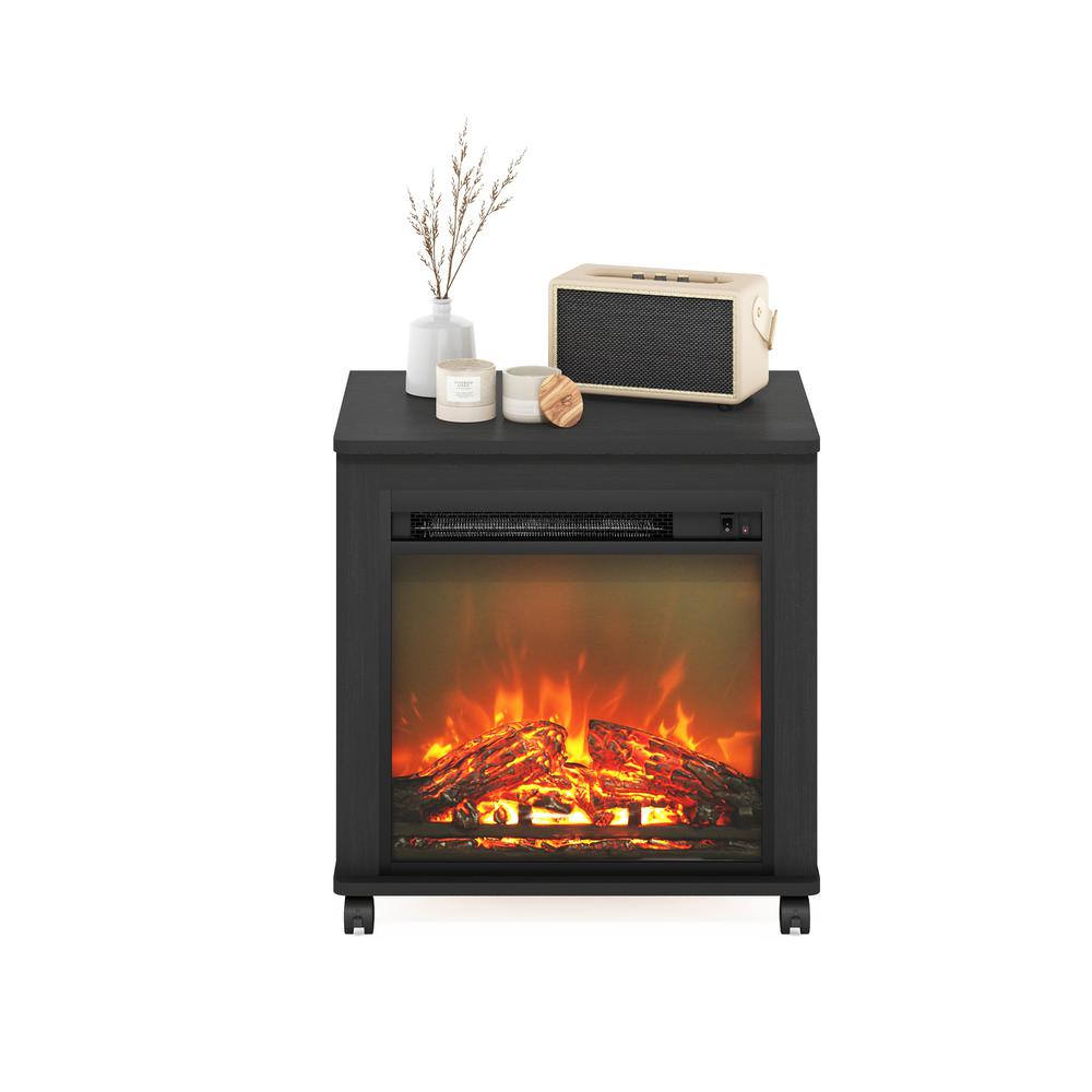 Jensen Electric Fireplace End Table with Wheels