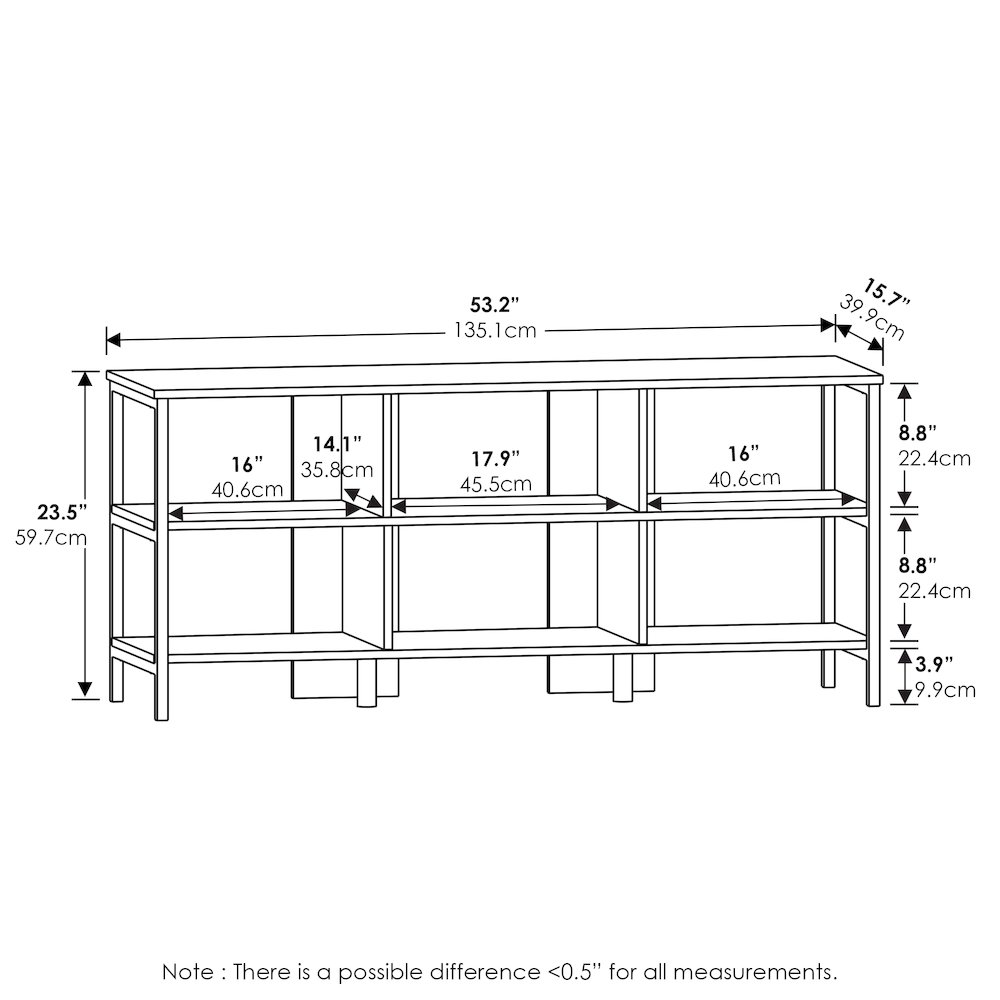 TV Entertainment Center with Open Shelves