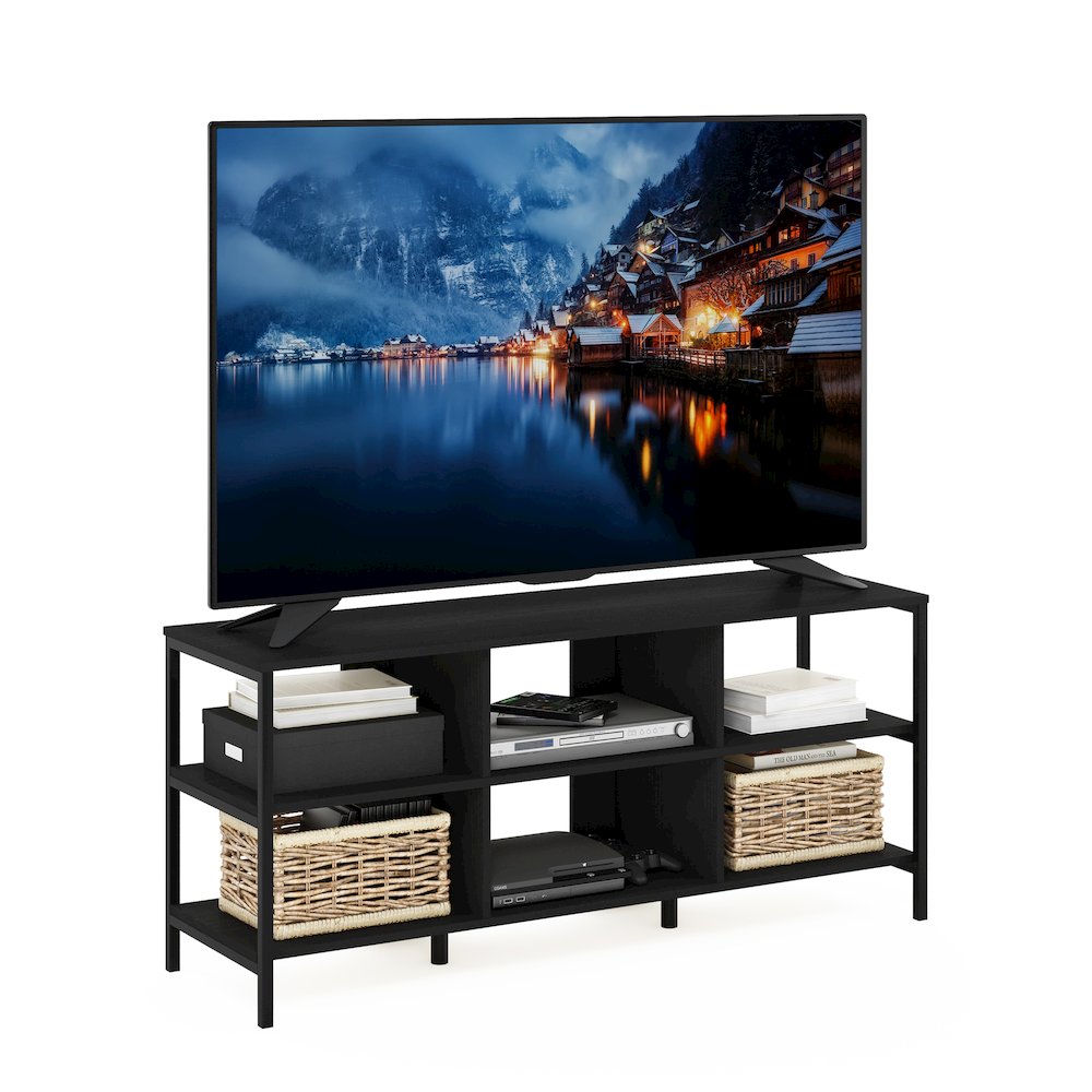 TV Entertainment Center with Open Shelves