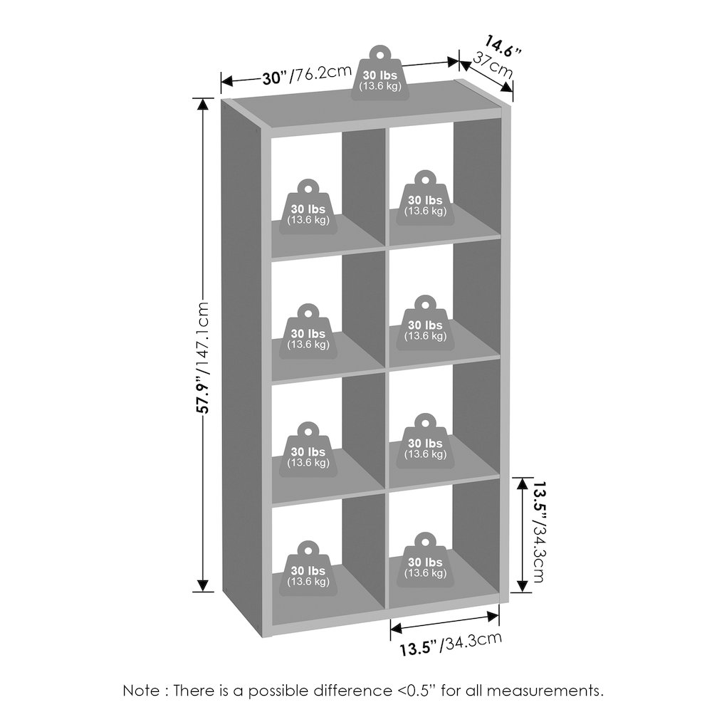 Cubic Open Back Multipurpose Clothing & Closet Storage Organizer Shelf