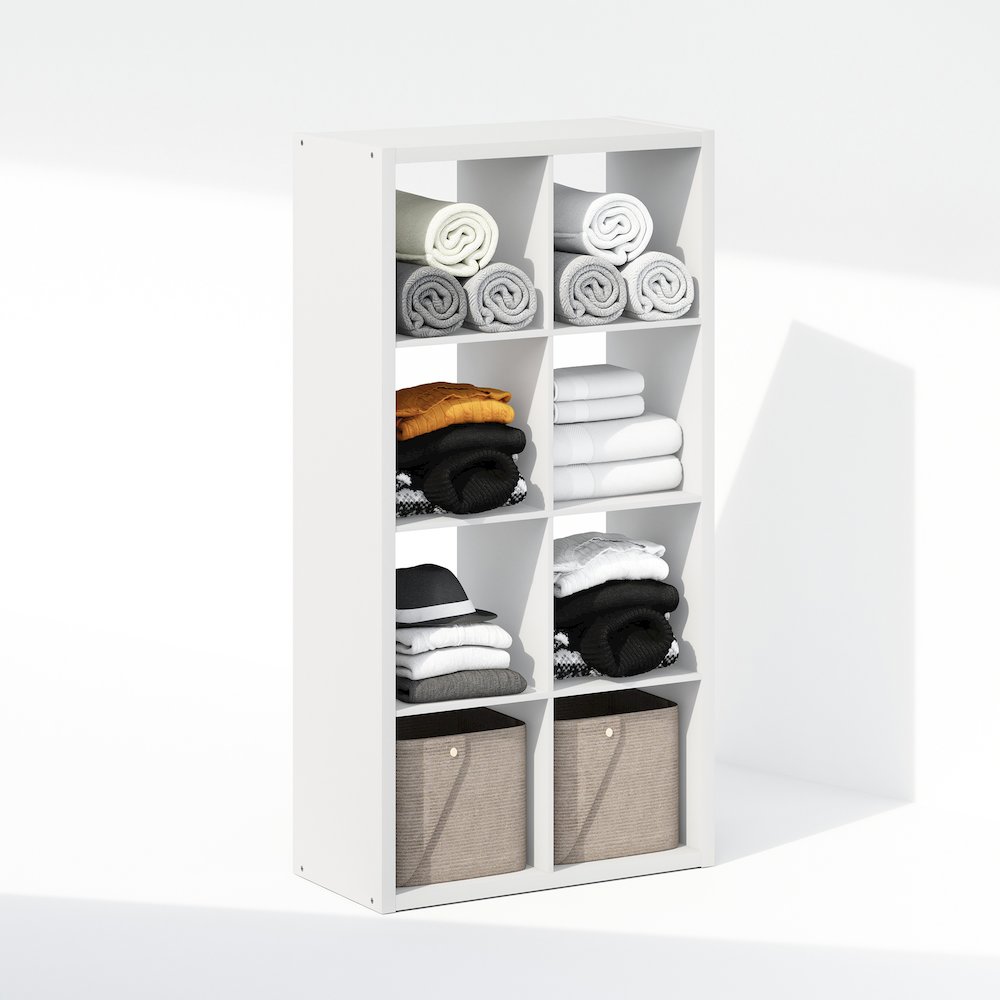 Cubic Open Back Multipurpose Clothing & Closet Storage Organizer Shelf