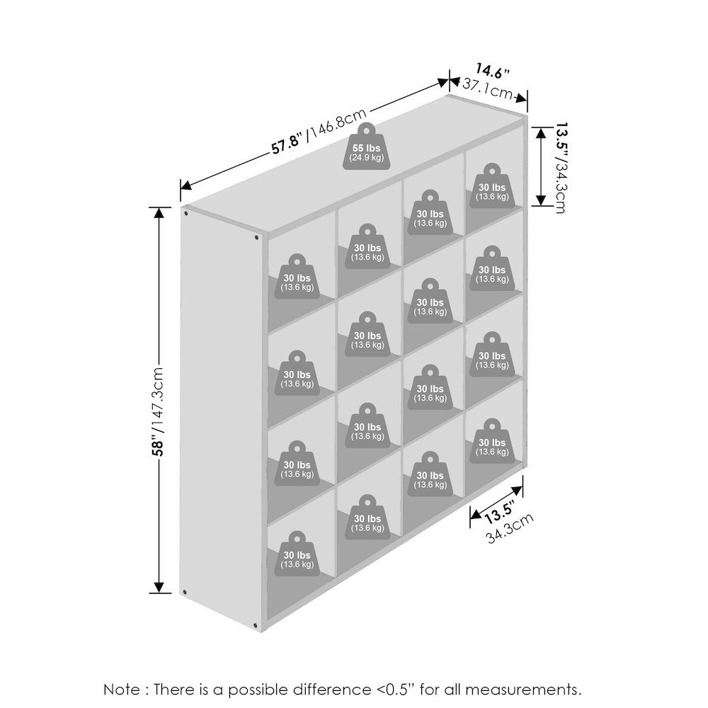 Cubic Open Back Multipurpose Clothing & Closet Storage Organizer Shelf