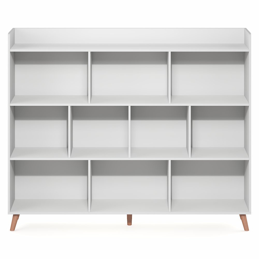 10-Cube Mid Century Style Bookshelf