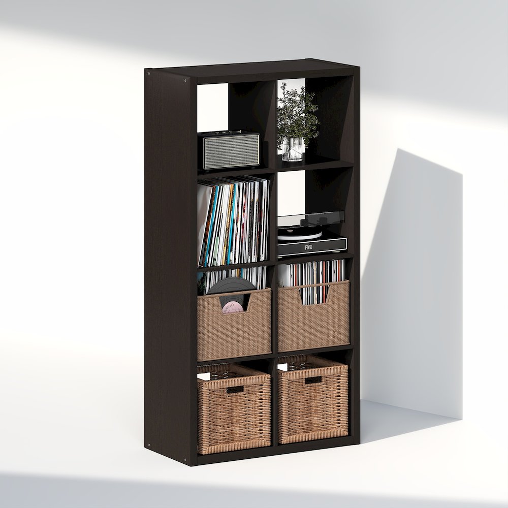 Open Back Decorative Vintage Media Storage Organizer